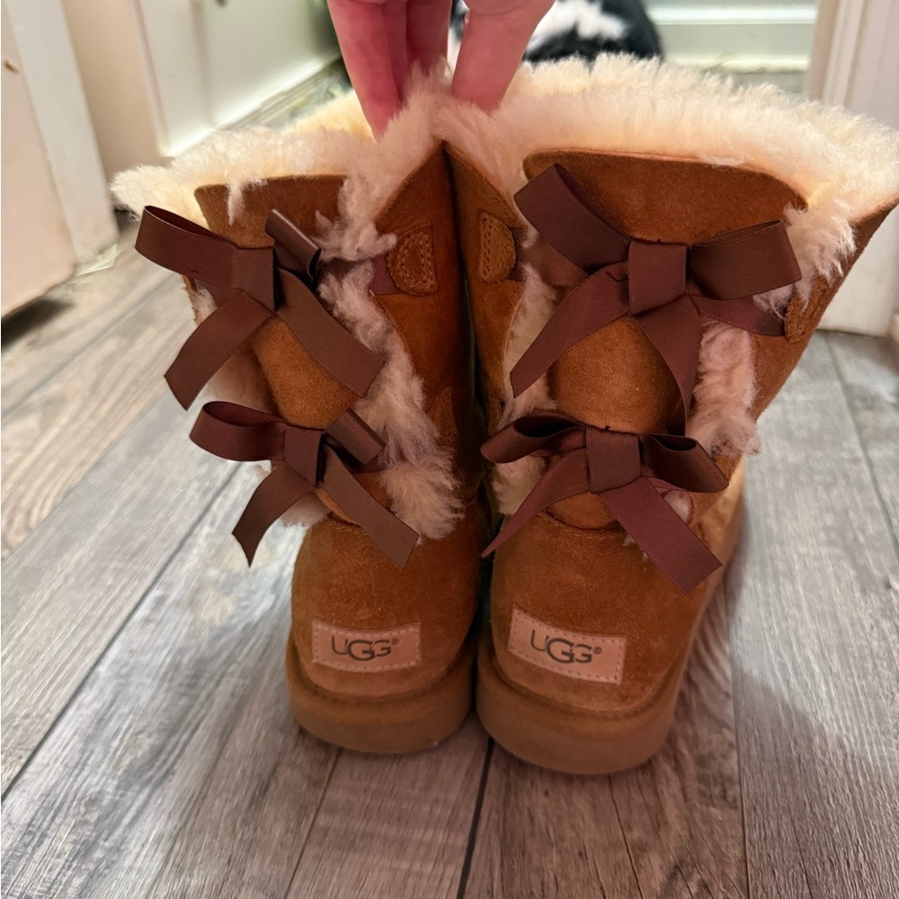UGG Tan Bailey Bow Boot